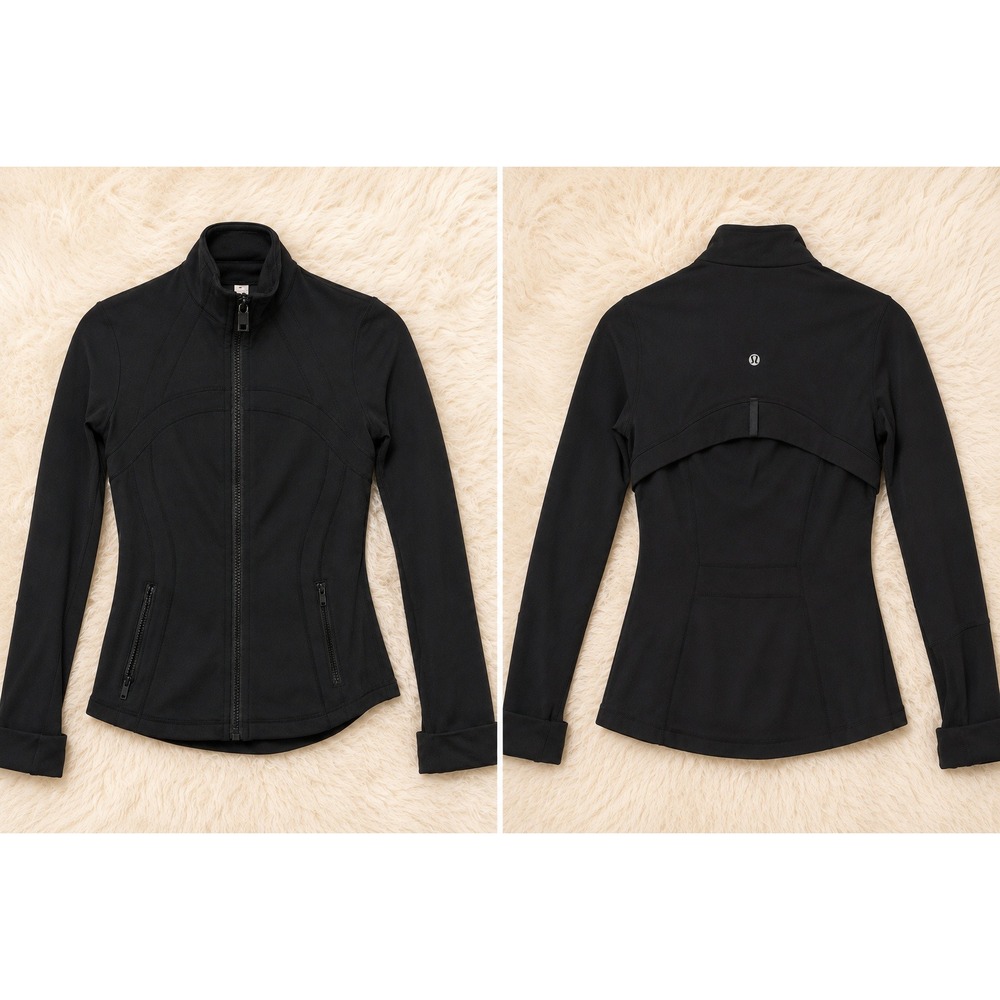 Lululemon Define Jacket Luon Fitted Full Zip Womens Black Athletic Yoga Coat 6
